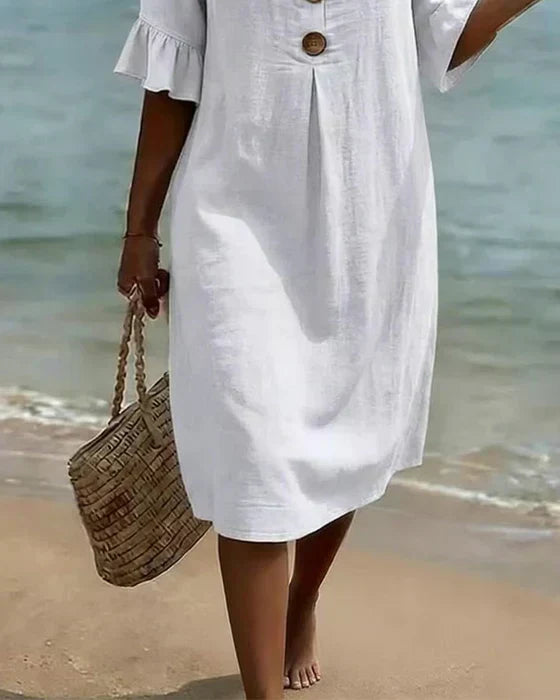Soft-Cut Floral Print Dress