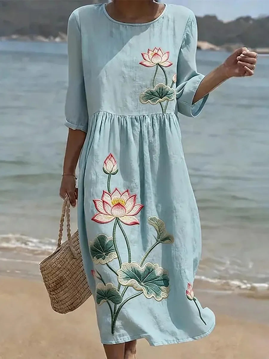 Floral Print Summer Dress – Zenith Moda