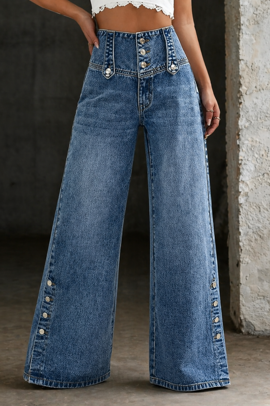 Mía | High-Waist Jeans with Side Slit