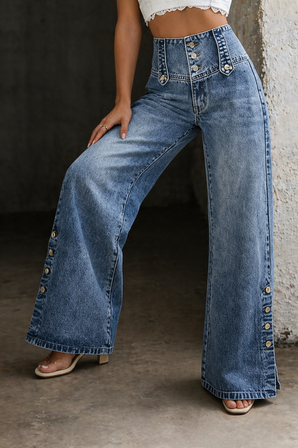 Mía | High-Waist Jeans with Side Slit