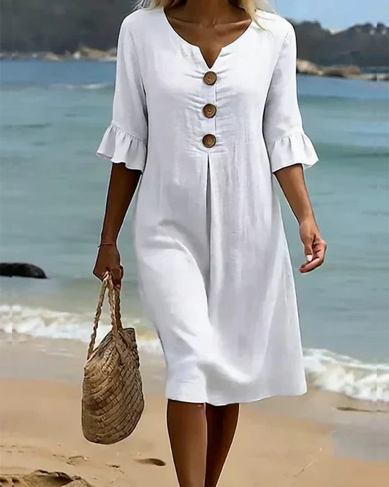 Soft-Cut Floral Print Dress
