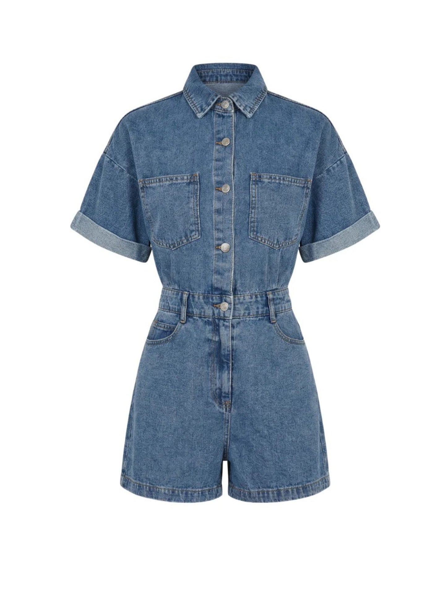 Denim Jumpsuit (Short Romper)