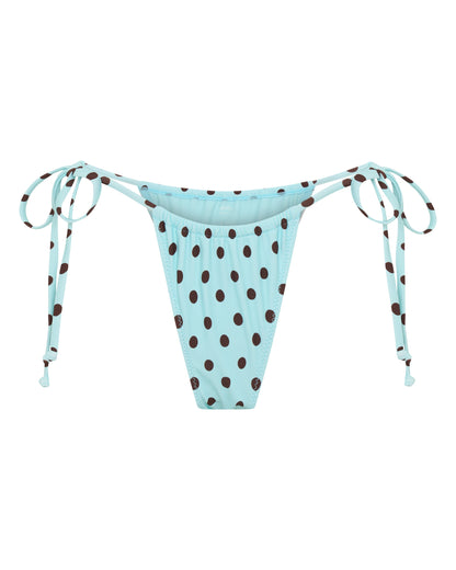 Braguita de bikini ELARA con Lazos en Azul con lunares