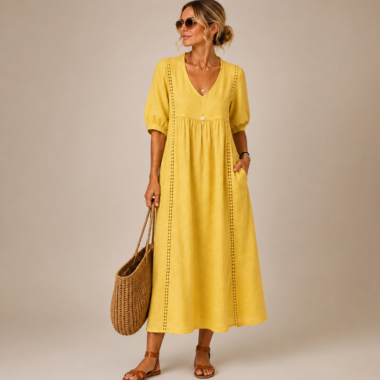 Alba | Elegant Linen Dress