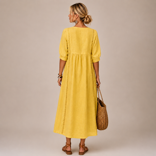 Alba | Elegant Linen Dress