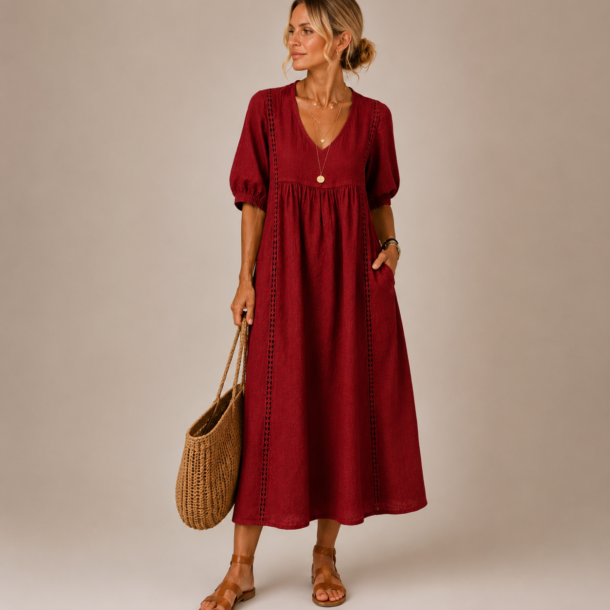 Alba | Elegant Linen Dress