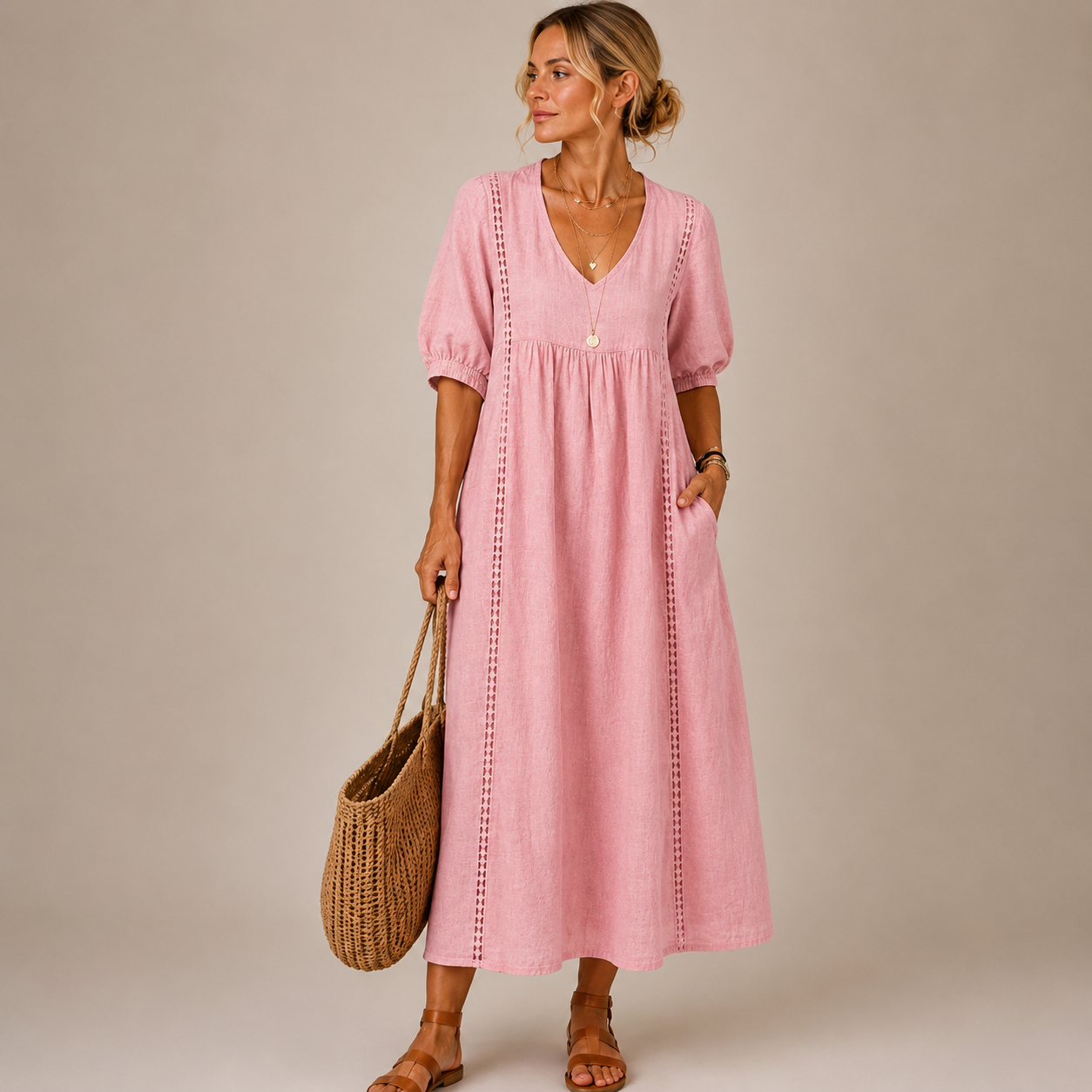 Alba | Elegant Linen Dress