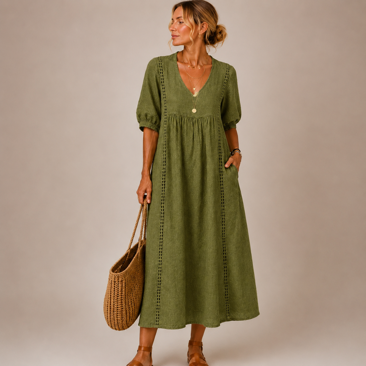 Alba | Elegant Linen Dress