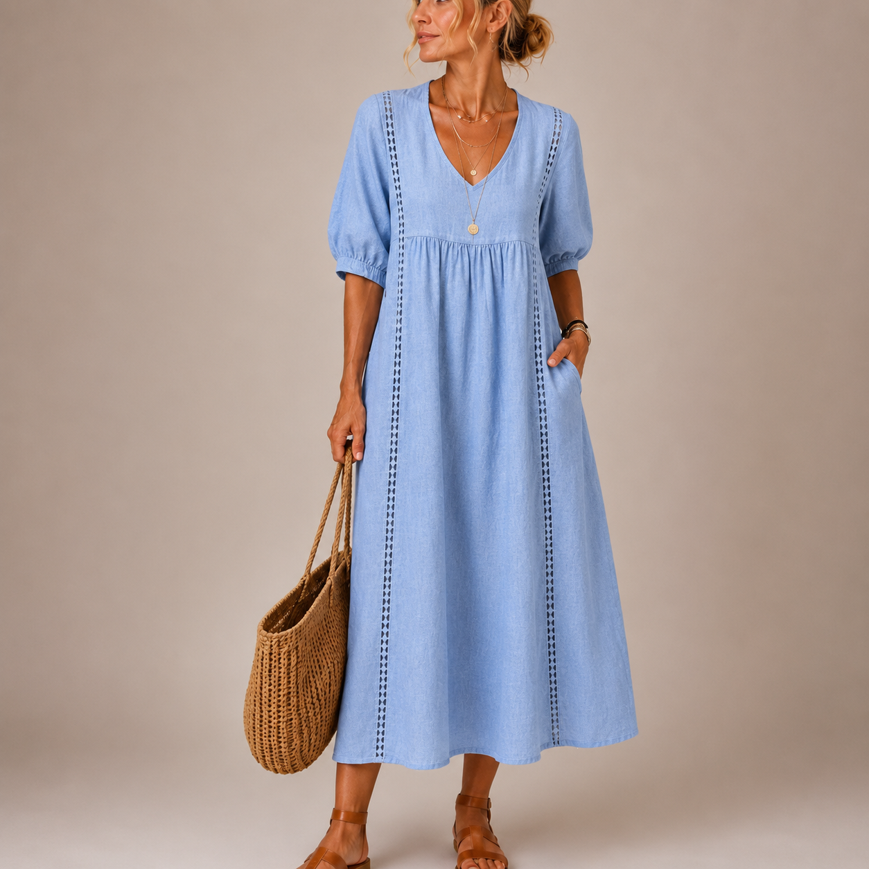 Alba | Elegant Linen Dress