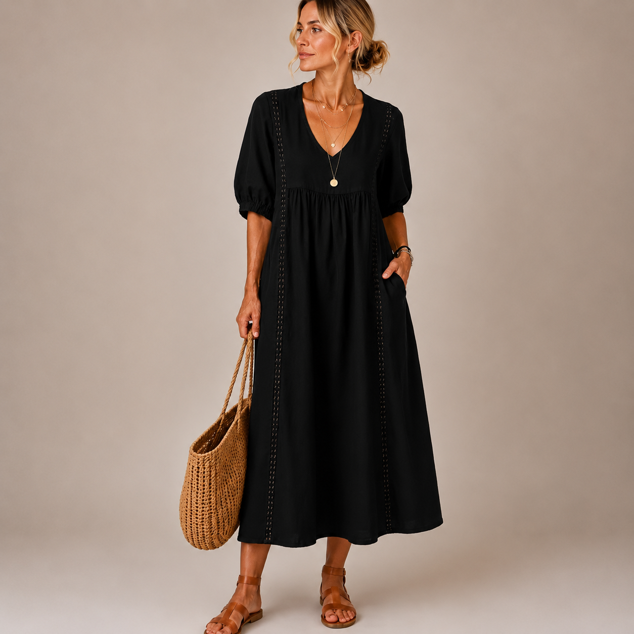 Alba | Elegant Linen Dress