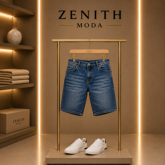 "Urban Blue Slim" Denim Shorts