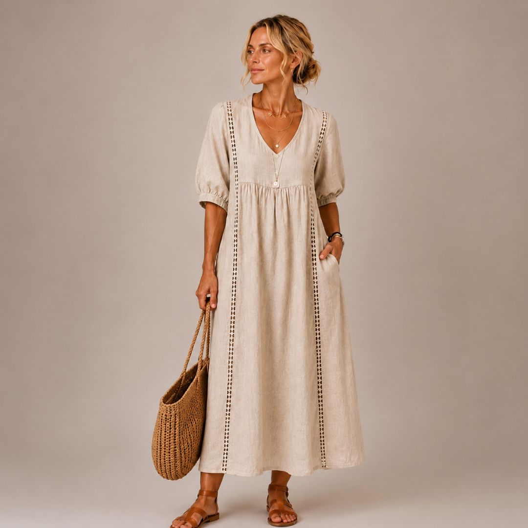 Alba | Elegant Linen Dress