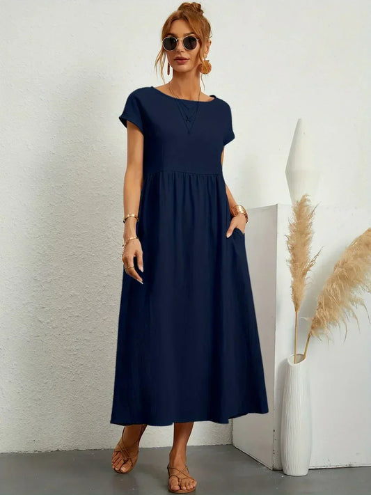 Gabrielle midi dress - White