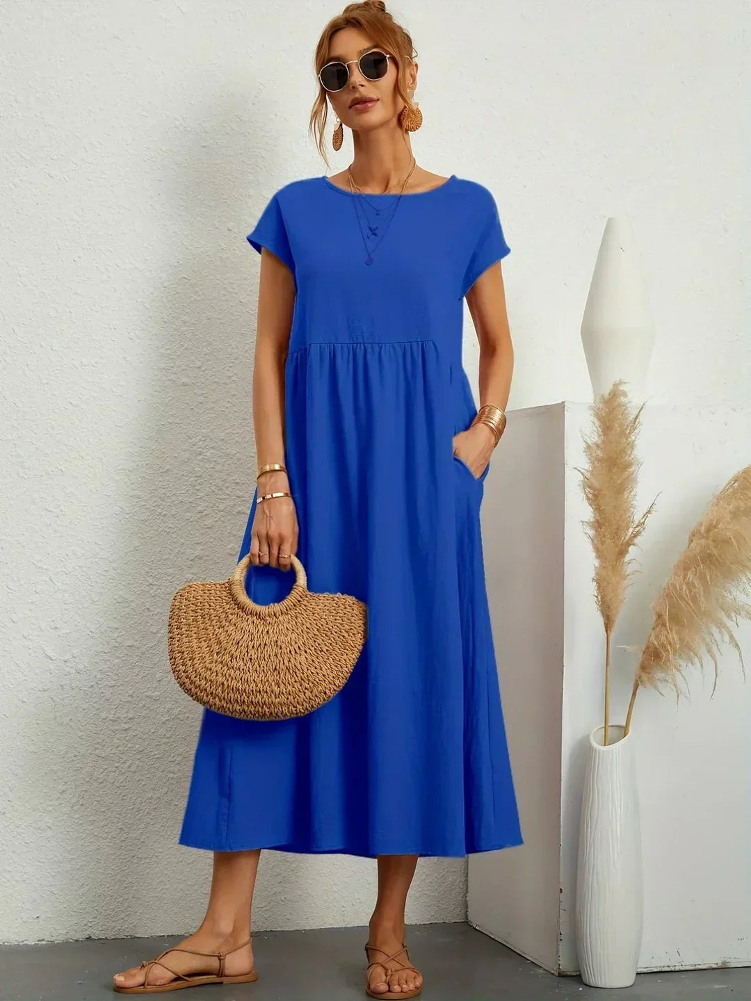 Gabrielle midi dress - Azure Blue