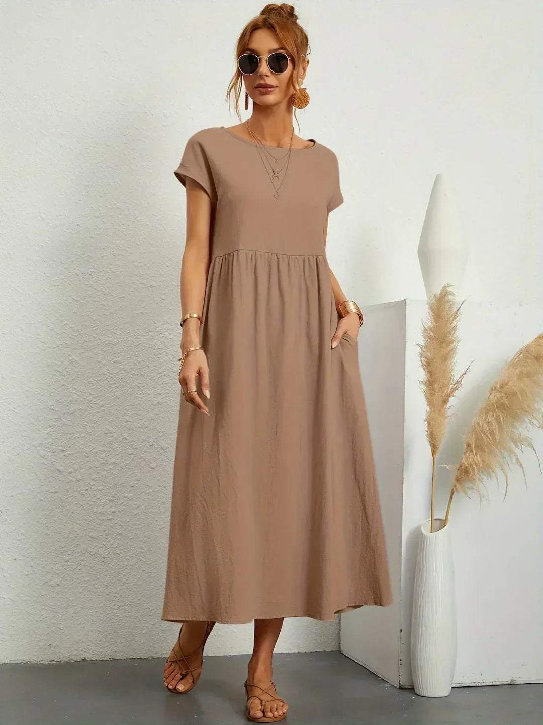 Gabrielle midi dress - Khaki