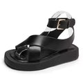 Black Nora-Sandalias de plataforma urbana con tiras cruzadas