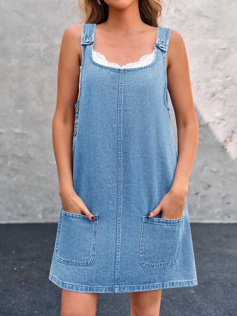 Lisa | Casual Overall-Style Denim Dress
