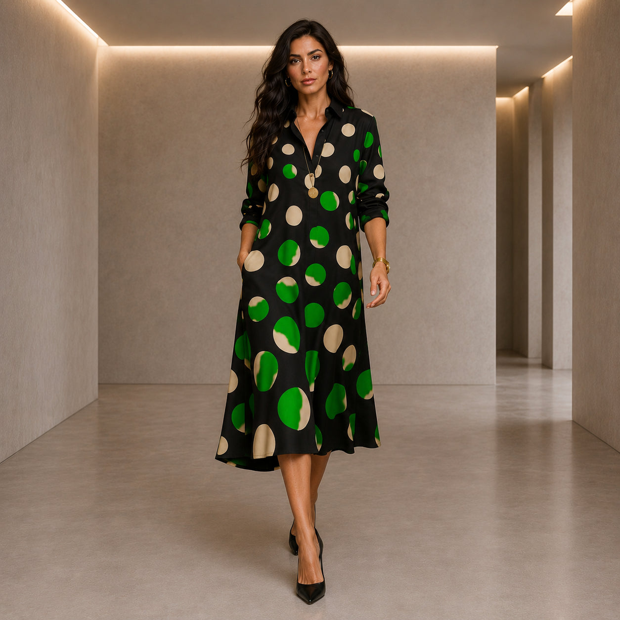 Verona Dress – Timeless Elegance with an Exclusive Print.